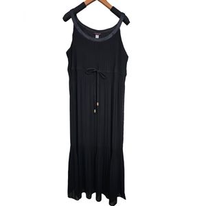 Signature by Robbie Bee sleeveless maxi dress pleated with tie waist detail 20W